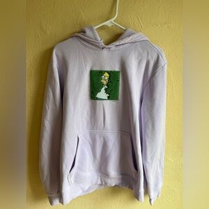 H & M The Simpsons Homer MEME Regular Fit Lilac Hoodie Sweatshirt Men Size M